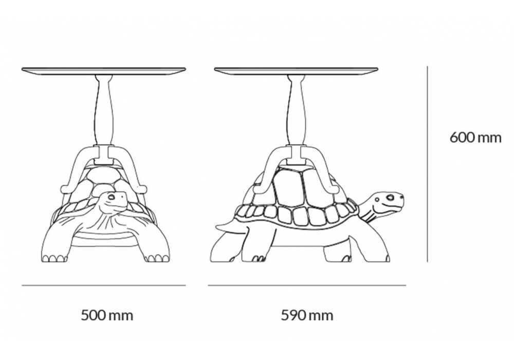 Mesa Auxiliar Turtle Carry Qeeboo