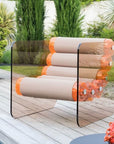 Poltrona MW02 Naranja con Fundas Runner Beige